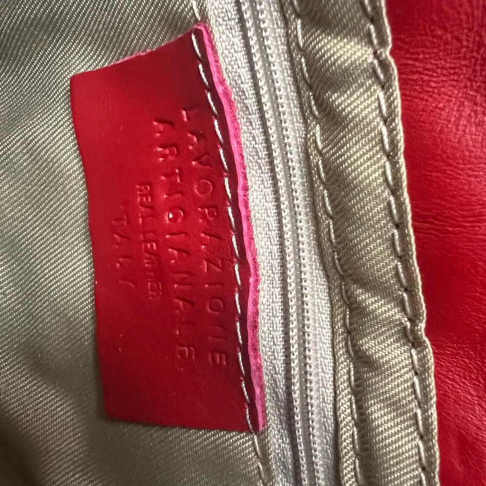 NEW Italian Leather RED Purse! NWT! - Picture 5 of 9